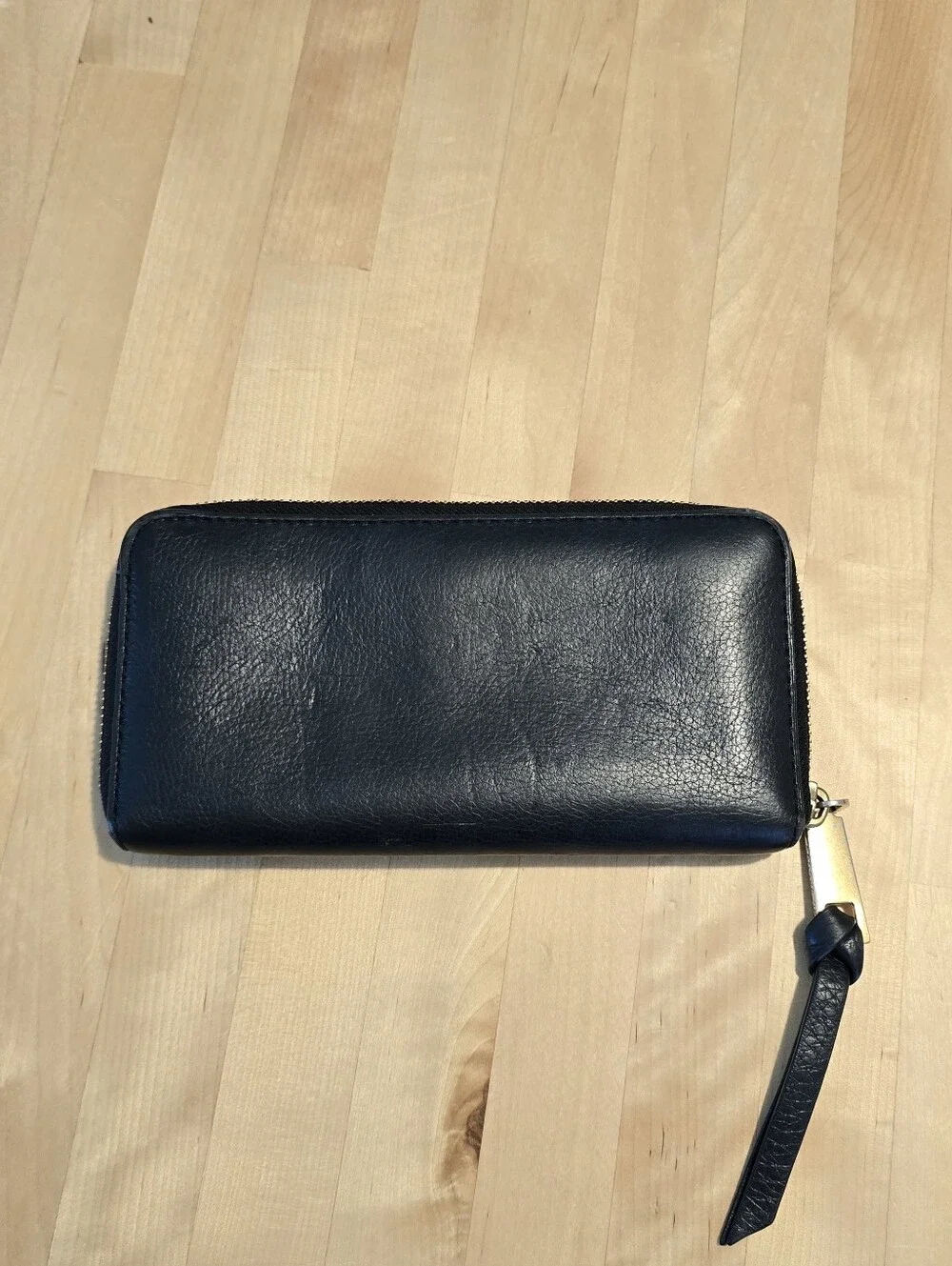 Marc Jacobs Long Black Zip Leather Wallet